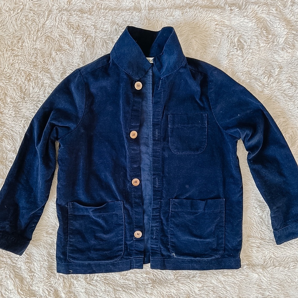 Petite Vilain Boys Corduroy Navy Blue Jacket